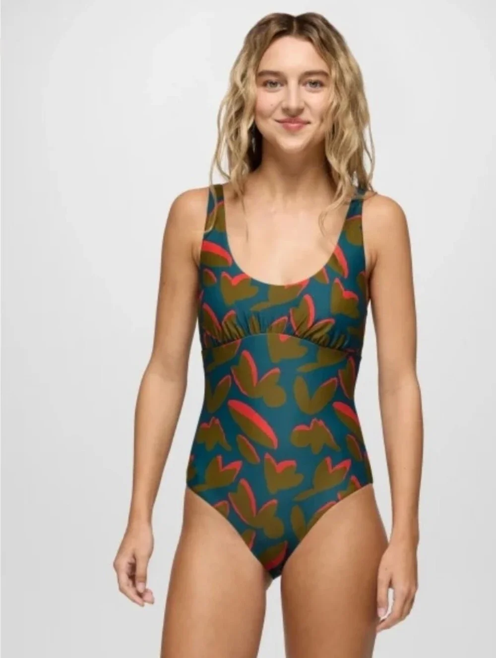 NWT prAna Mallorca one piece swimsuit Catalina Indo Disco
